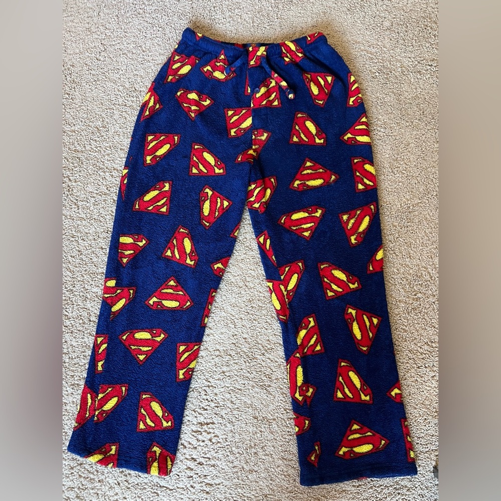 TM & DC Comics Plush Superman Pajama Pants